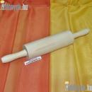 Forgónyeles sodrófa, nyújtófa 38 cm hosszú. A munkahenger 19 cm hosszú, átmérője 6 cm. Anyaga fa.